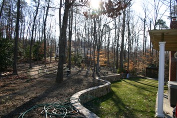 Stone Retaining Wall before Planting