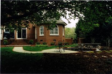 Reflecting Pond with Stone Patio